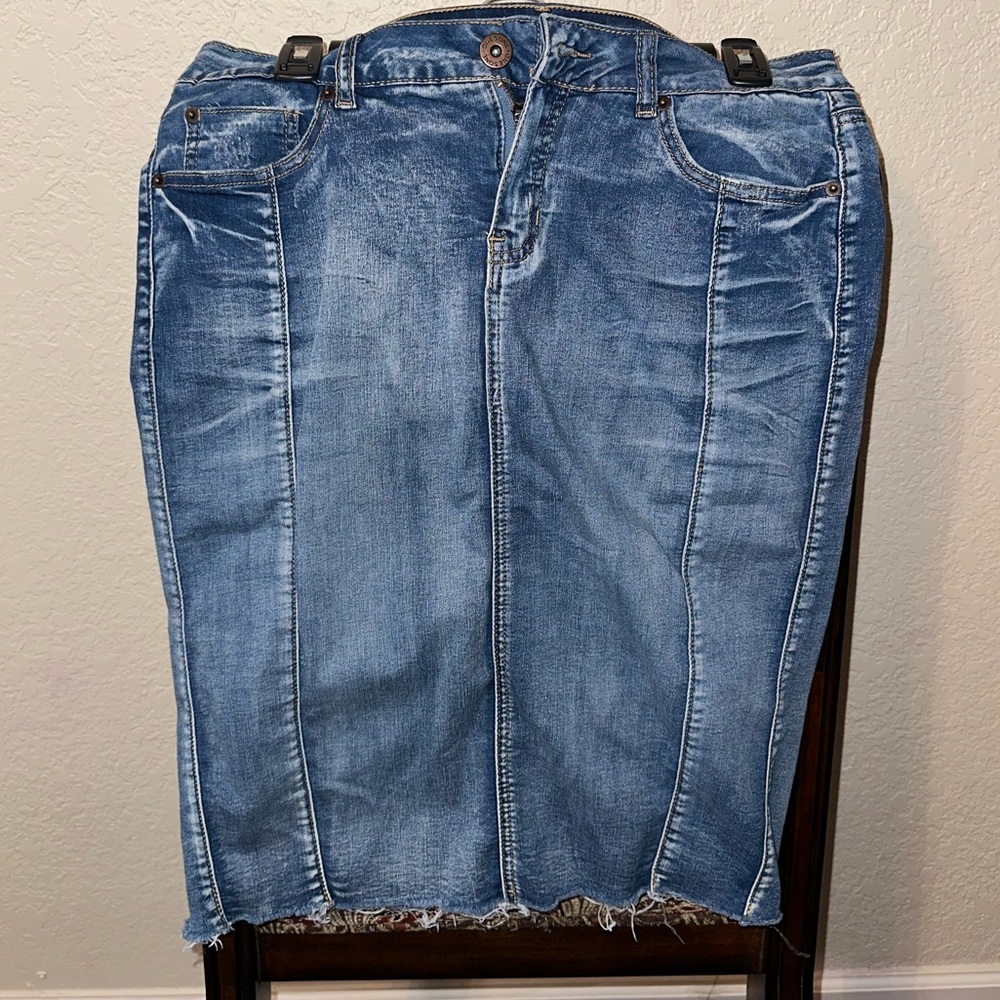 ONE5ONE, Denim Pencil Skirt, Size L